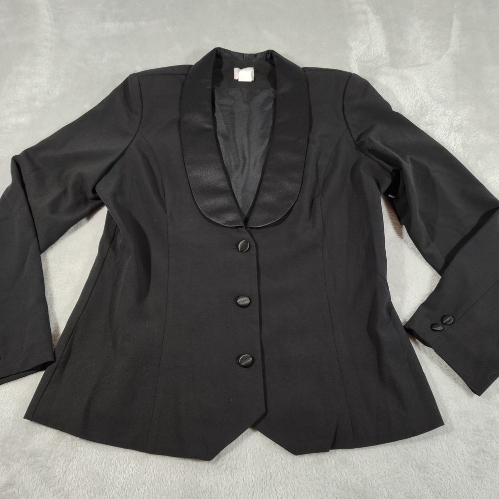 Your Best Friend Blazer Ladies S‎ Black Work Professional Lined Fitted Soft